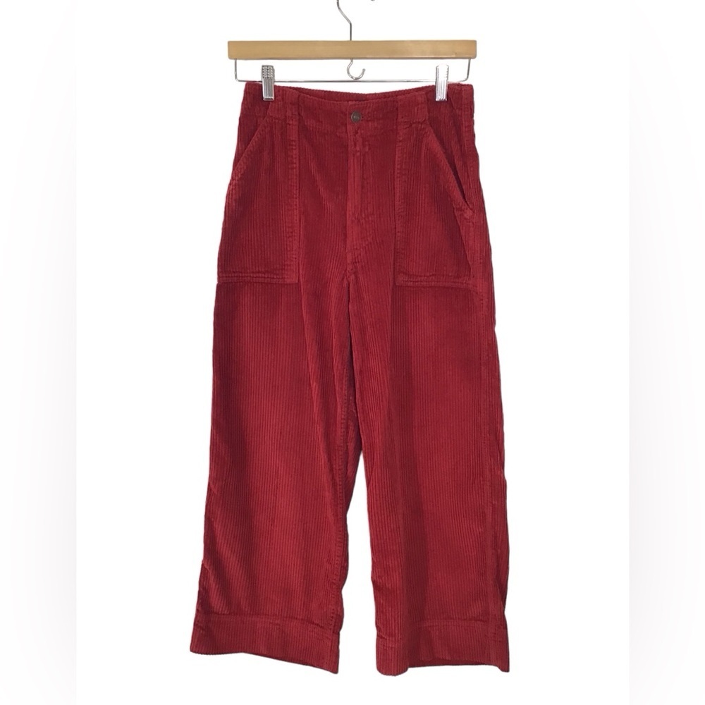 Abercrombie & Fitch Merlot Wide Leg Corduroy Pants Size XS NEW